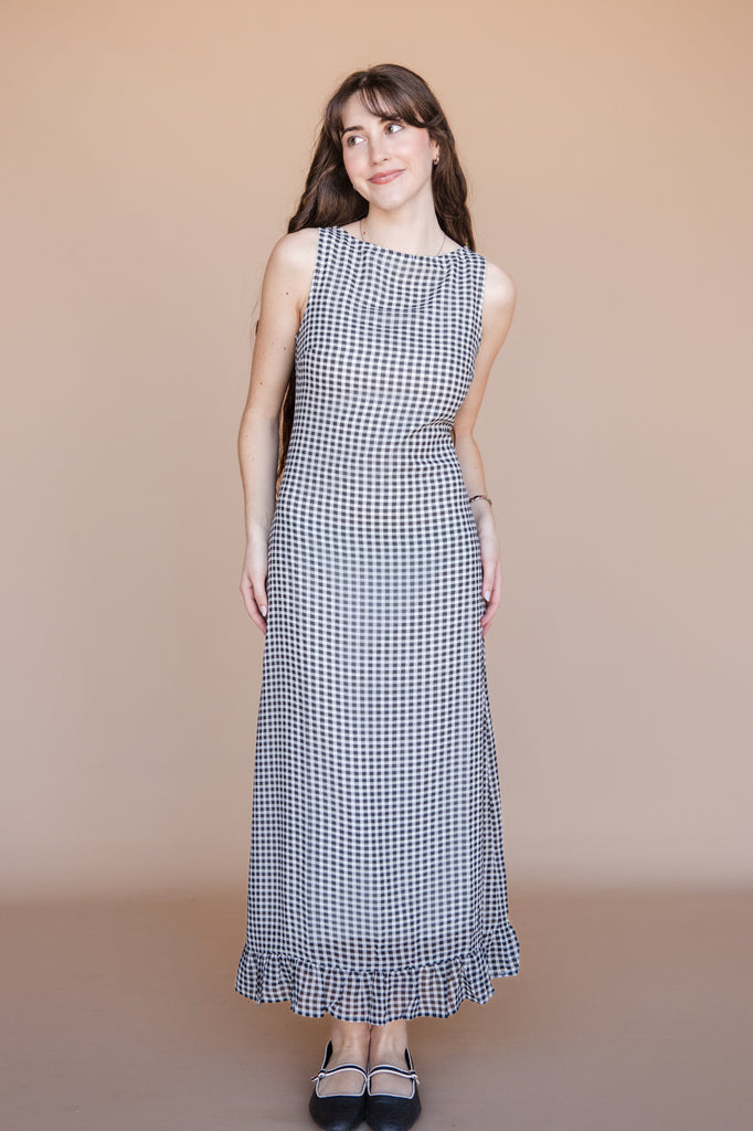 Kitty Dress-Black Gingham