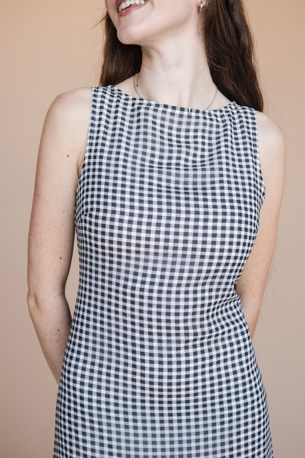 Kitty Dress-Black Gingham