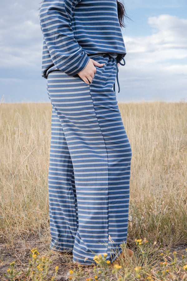 Jessica Pants-Navy Stripe
