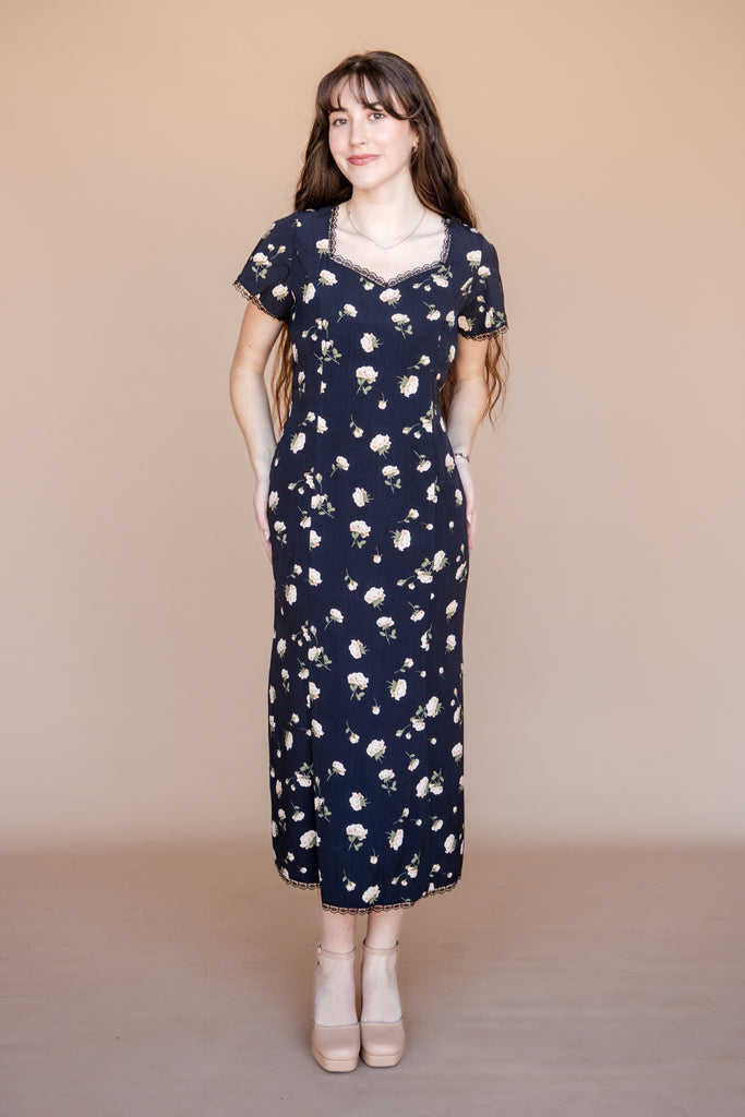 Tessa Dress-Midnight Floral