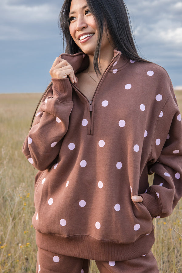 Kristen Pullover-Brown/Pink