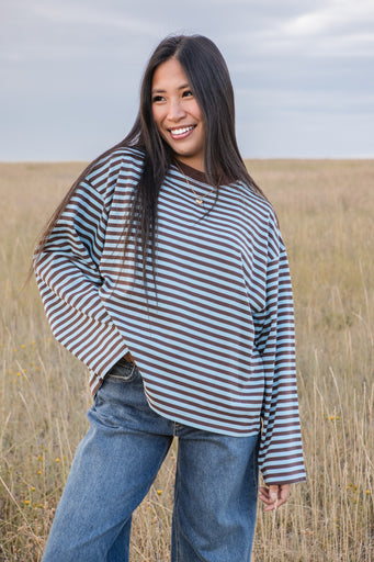 Jones Top-Brown/Blue