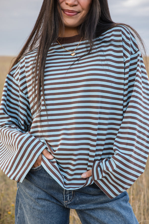 Jones Top-Brown/Blue