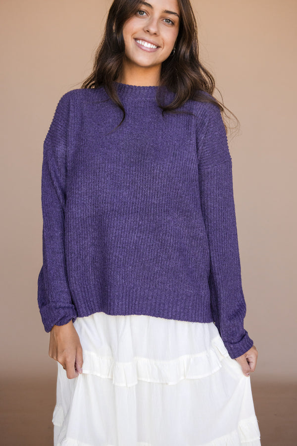 Cooper Sweater-Eggplant