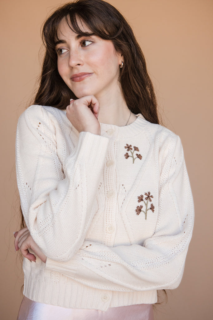 Clarice Cardigan-Cream
