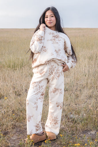 Ada Pants-Khaki Floral