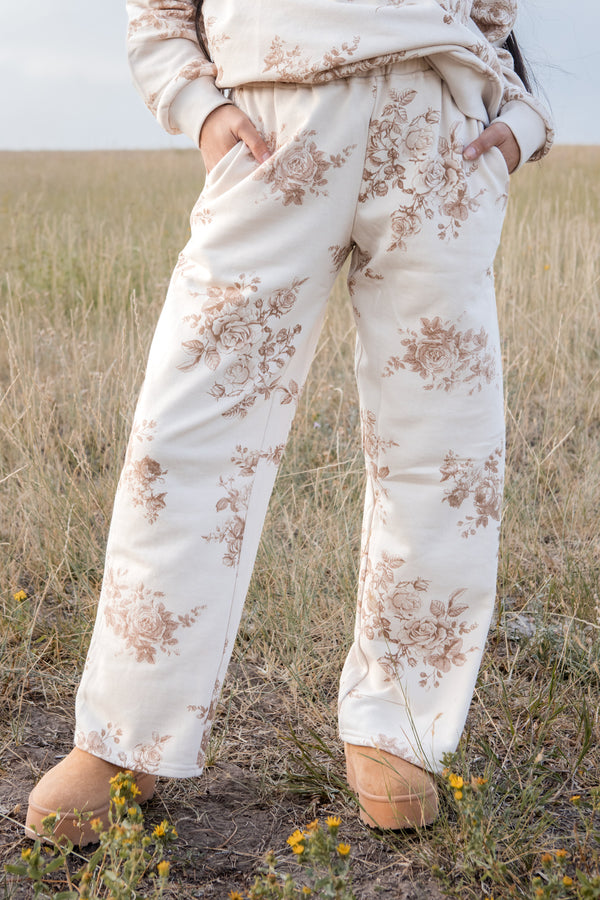 Ada Pants-Khaki Floral