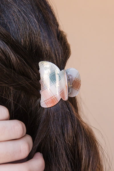Ellie Claw Clip-Plaid Multi