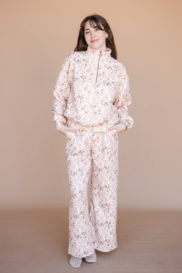 Ivy Pullover-Cream Floral