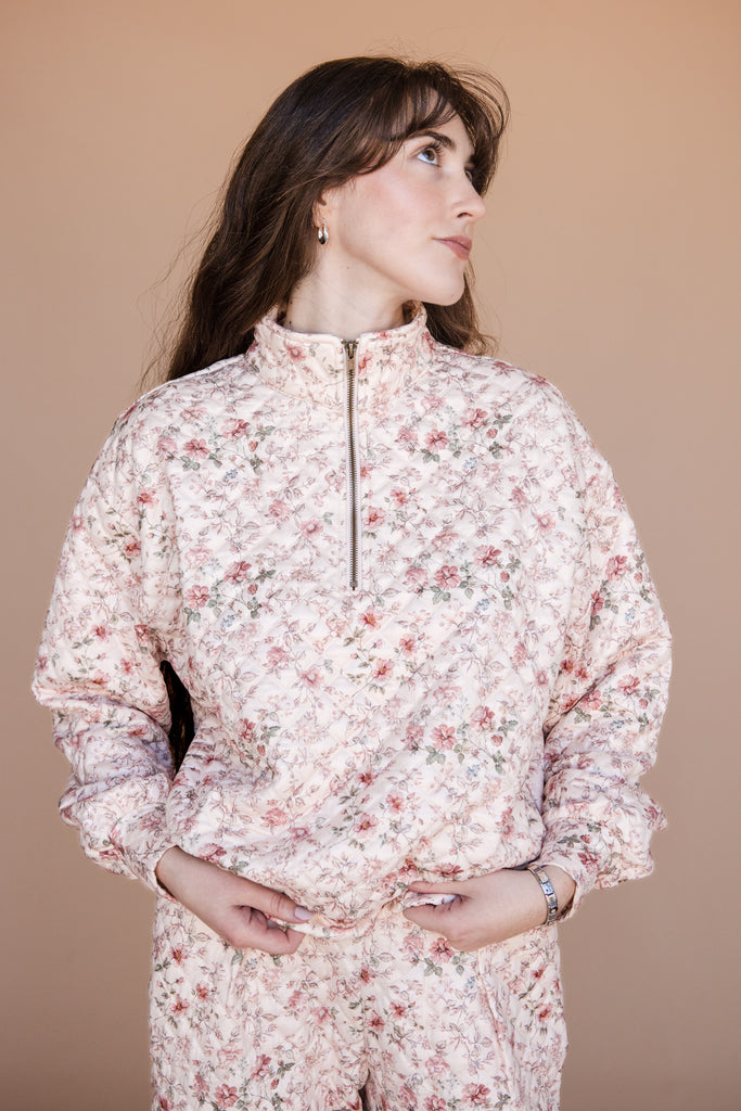 Ivy Pullover-Cream Floral