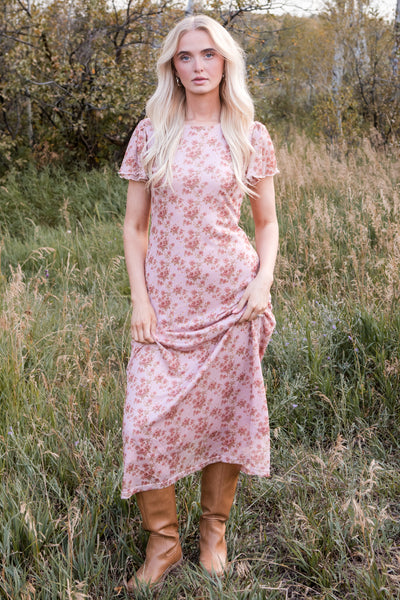Claudia Dress-Pink Floral