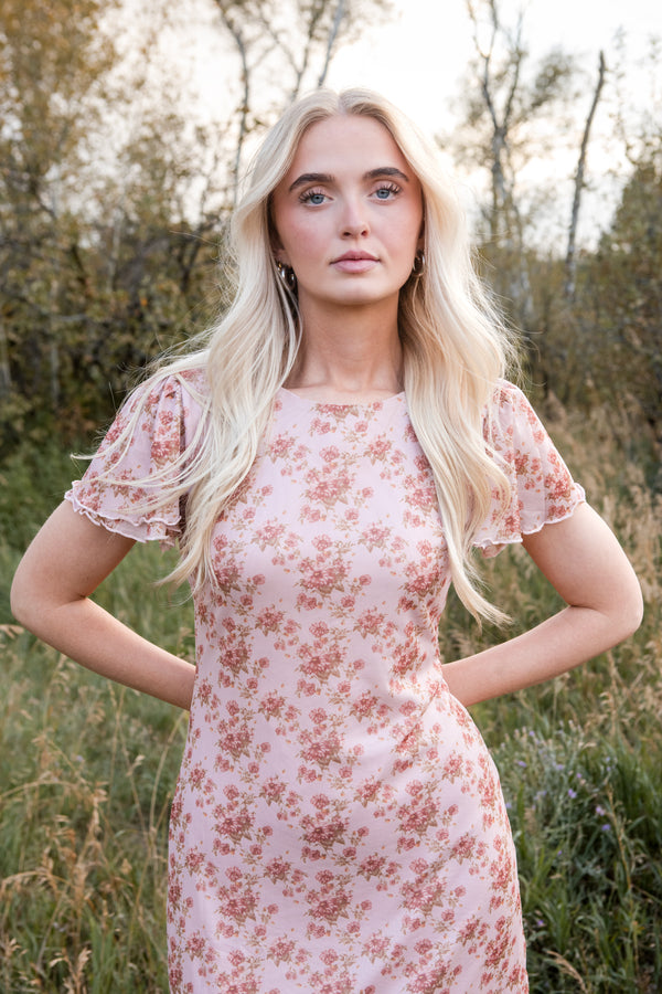 Claudia Dress-Pink Floral