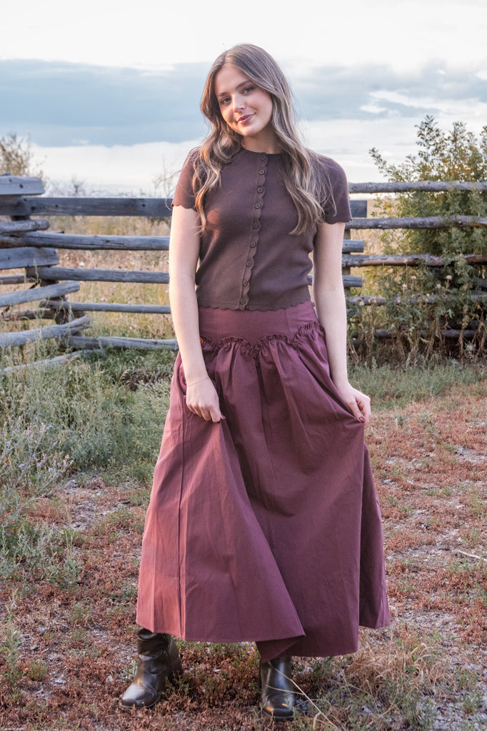 Vienna Skirt-Wine