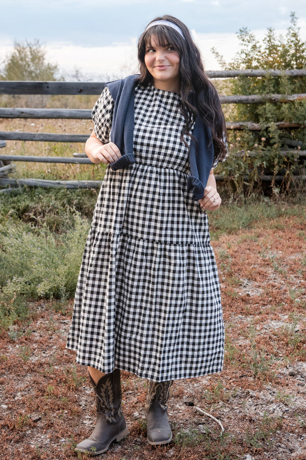 Harley Dress-Black Gingham