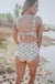 Zip Up One Piece-Brown and White Floral