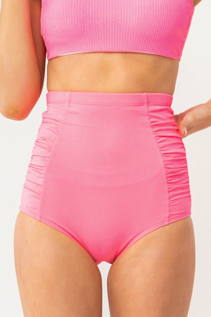 Coral Reef Sun Baked Swim Bottoms-Pink