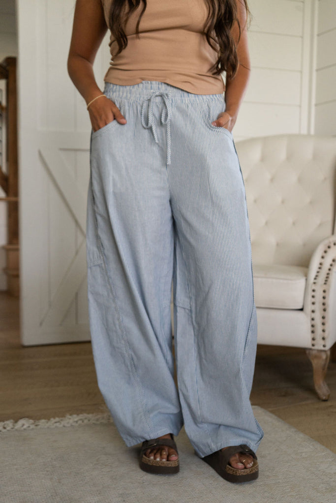 Quinn Pants-Blue Stripe