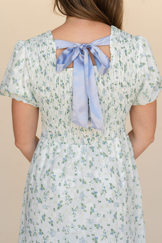 Wendy Dress-Blue Floral – Love Olive Co