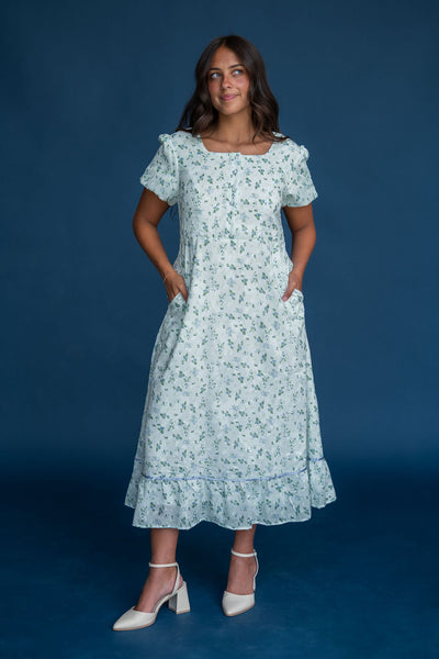 Wendy Dress-Blue Floral