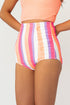 Coral Reef Sun Baked Badehose – Lila/Orange gestreift