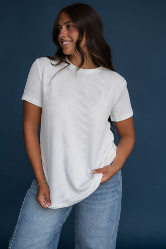 Boone Top-Ivory