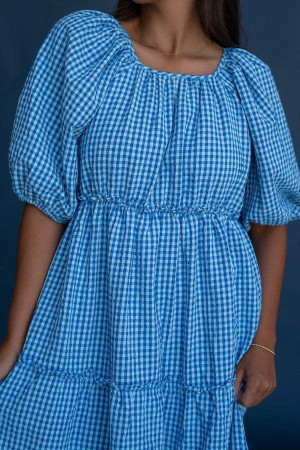 Valerie Dress-Blue Gingham