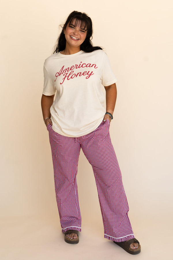 Gemma Pants-Red Gingham