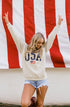 USA Sweatshirt-Sand