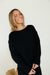 Ayla Sweater Top-Black