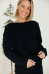 Ayla Sweater Top-Black