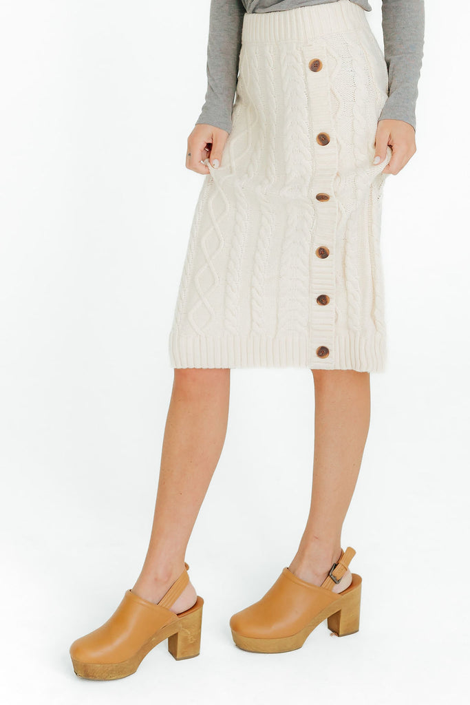 Eliana Sweater Skirt-Oatmeal