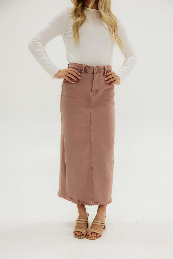 Carsen Demin Skirt-Mauve