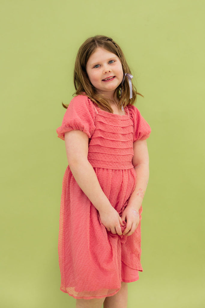 Little Girl's Chelsie Dress-Pink