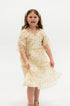 Daphne Kleid für kleine Mädchen, cremefarben mit Blumenmuster