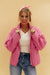 Ally Quilted Jacket-Hot Pink