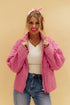 Ally Quilted Jacket-Hot Pink