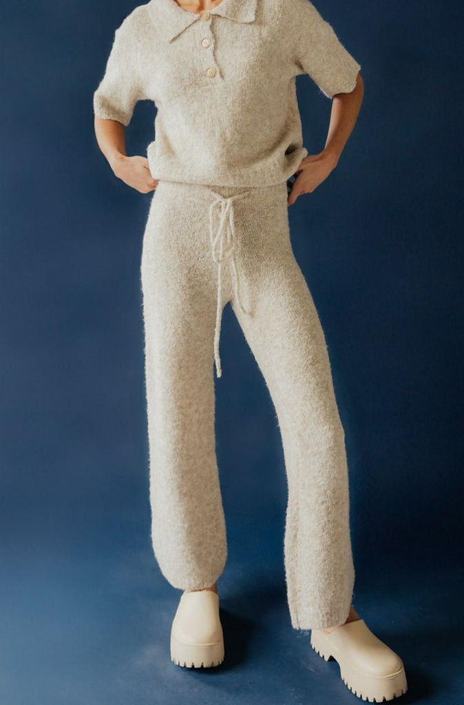 Mattie Sweater Pants-Oatmeal