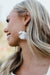 Resin Flower Earrings-White