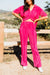 Jenessa Top+Pants Set-Hot Pink