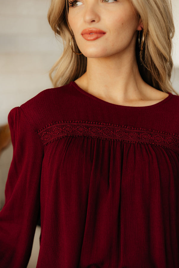 Celia Top-Burgundy