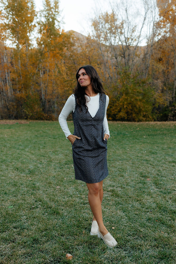 Tylan Dress-Black/White