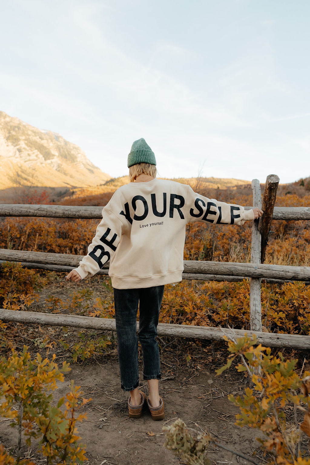 Be Yourself Sweatshirt-Beige – Love Olive Co