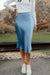 Jenna Satin Skirt-Blue