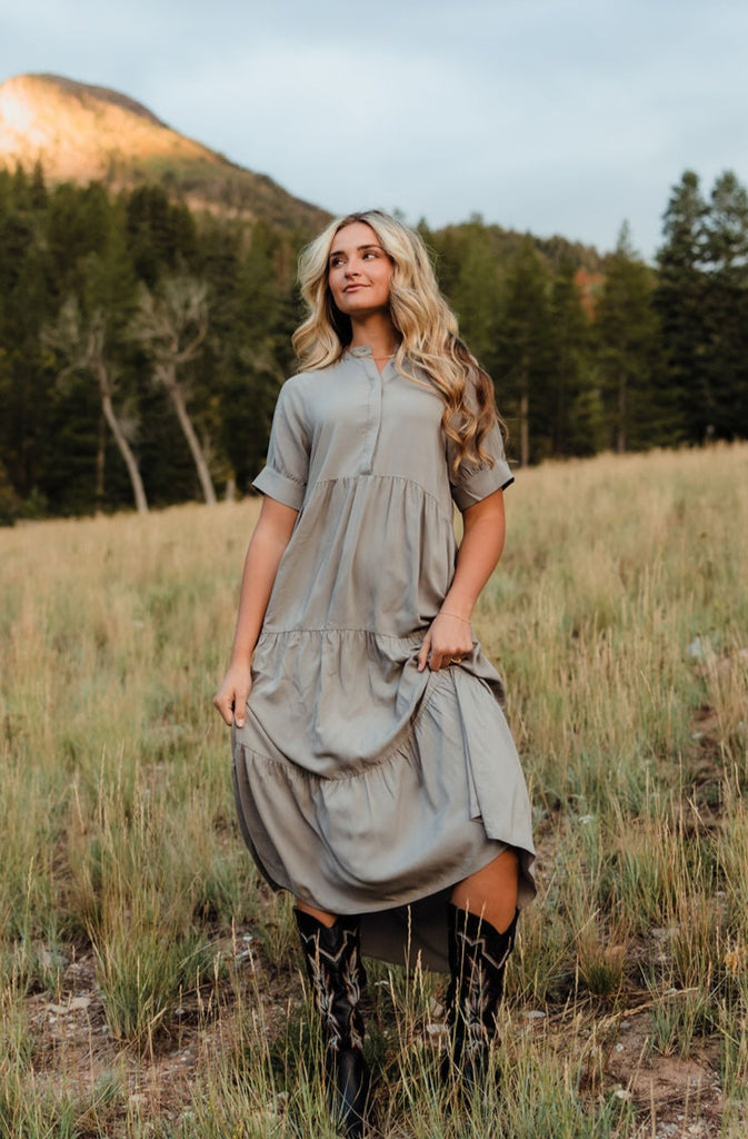 Liberty Dress-Grey