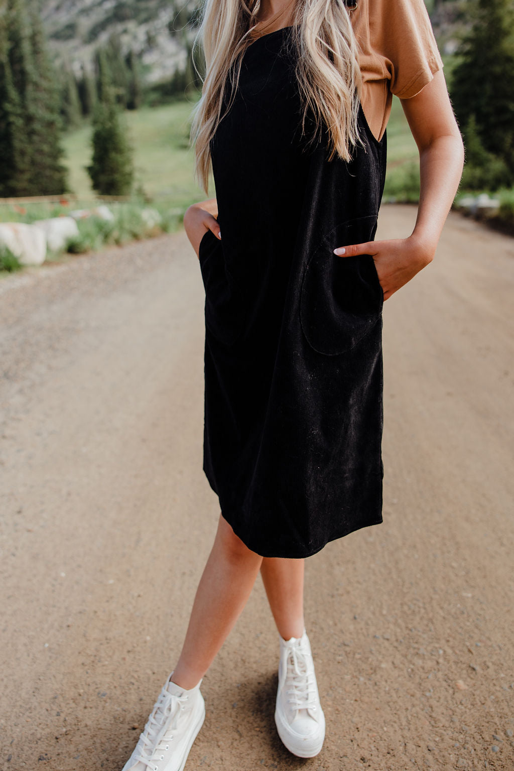 Ava Jumper Dress-Black