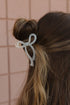Bow Claw Clip-Milky White