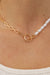 Pearl Chain Necklace-Gold