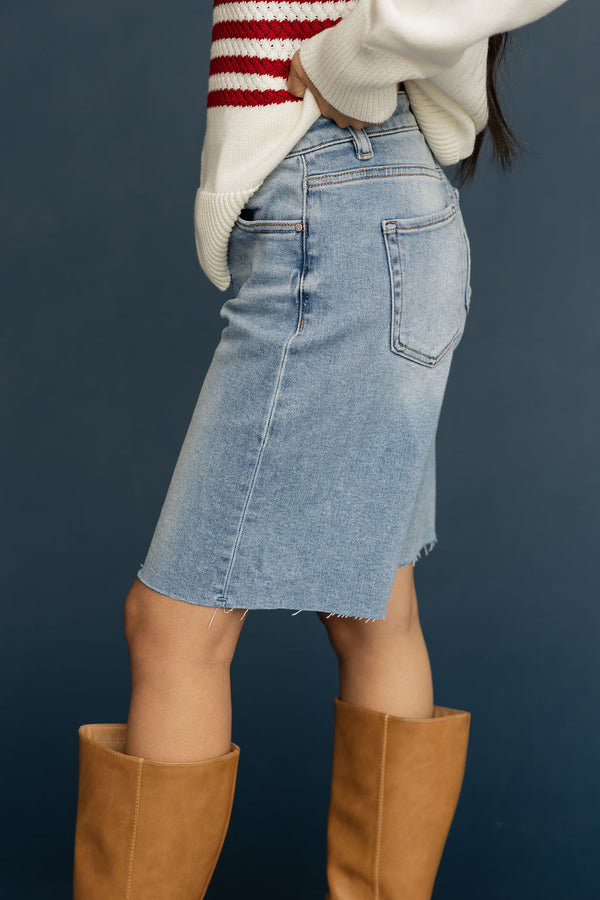 Annie Shorts-Medium Wash