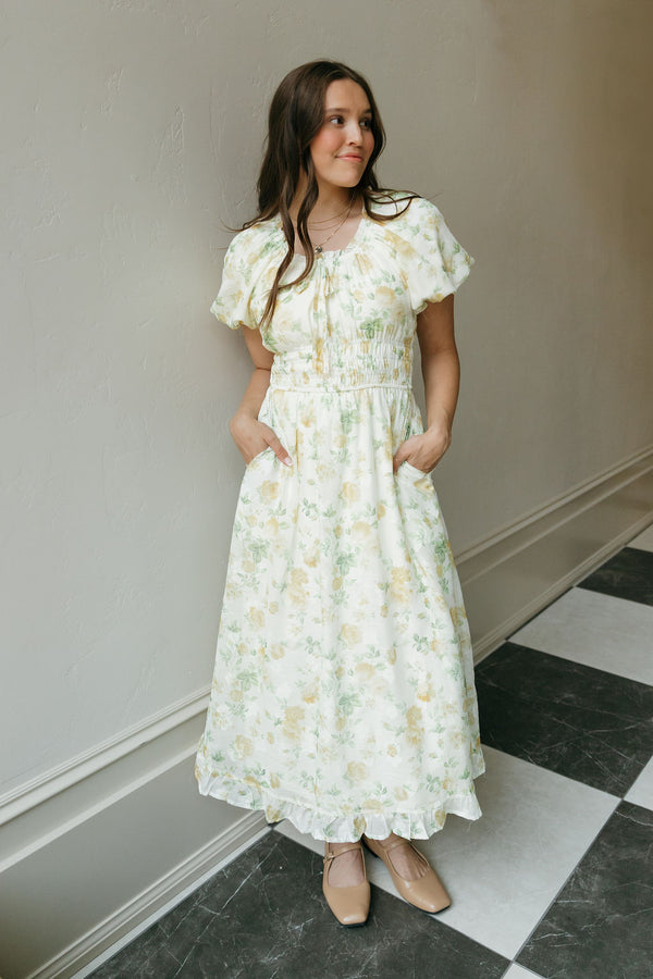 Michelle Dress-Ivory Floral