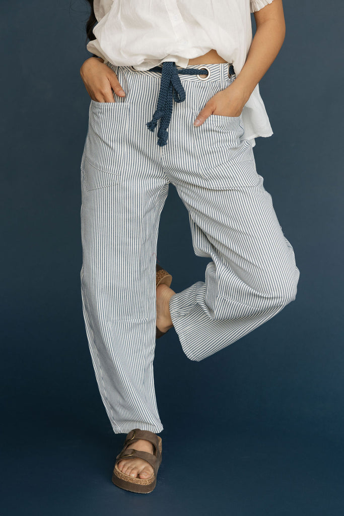 Indy Pants-Blue Stripe